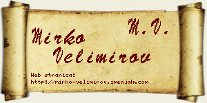 Mirko Velimirov vizit kartica